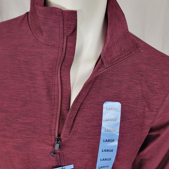 Gapfit Half Zip Closure Heathered Long Sleeve Shirt Size L - Picture 5 of 10
